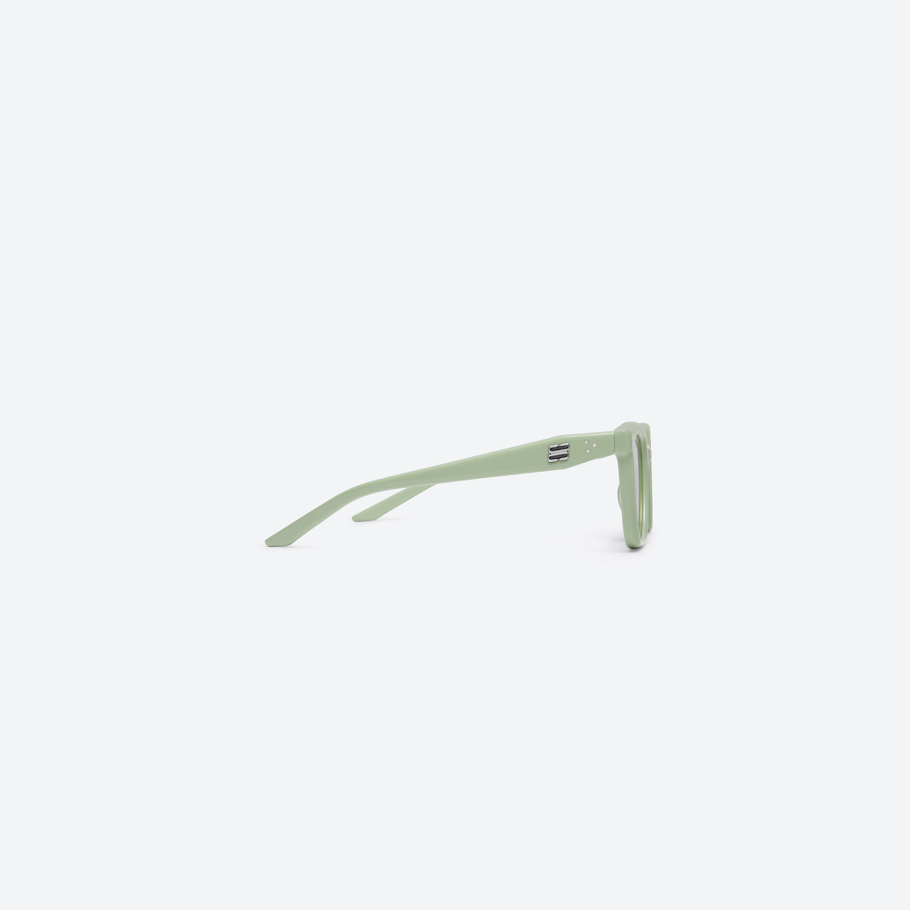 A detailed right view of Gentle Monster Nubo GR8 Green Acetate framed Square sunglasses.