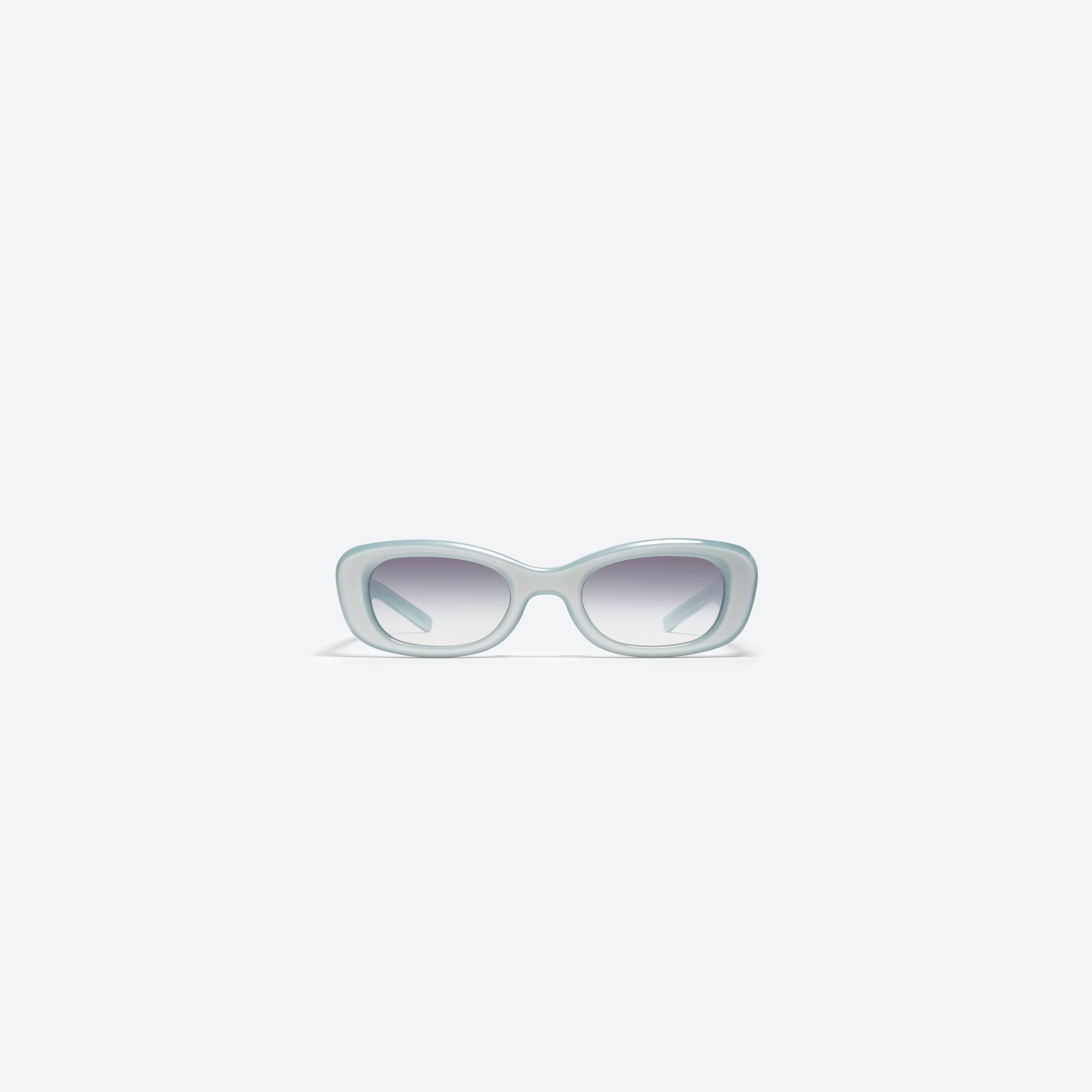 A front view of Gentle Monster Oracle.S BLC5 Gray Acetate framed Square sunglasses.