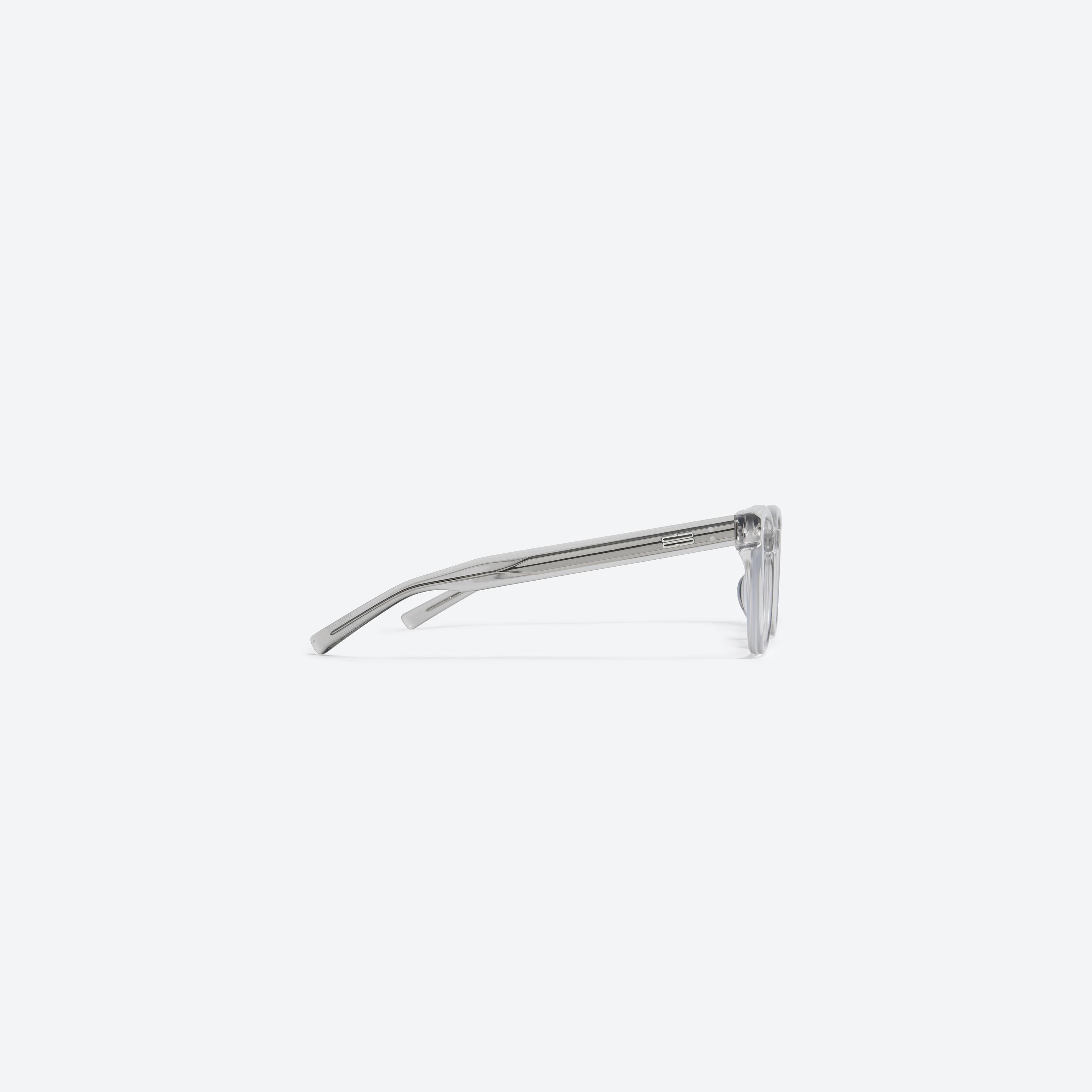 A detailed right view of Gentle Monster Evan GC7 Gray Acetate framed Square glasses.