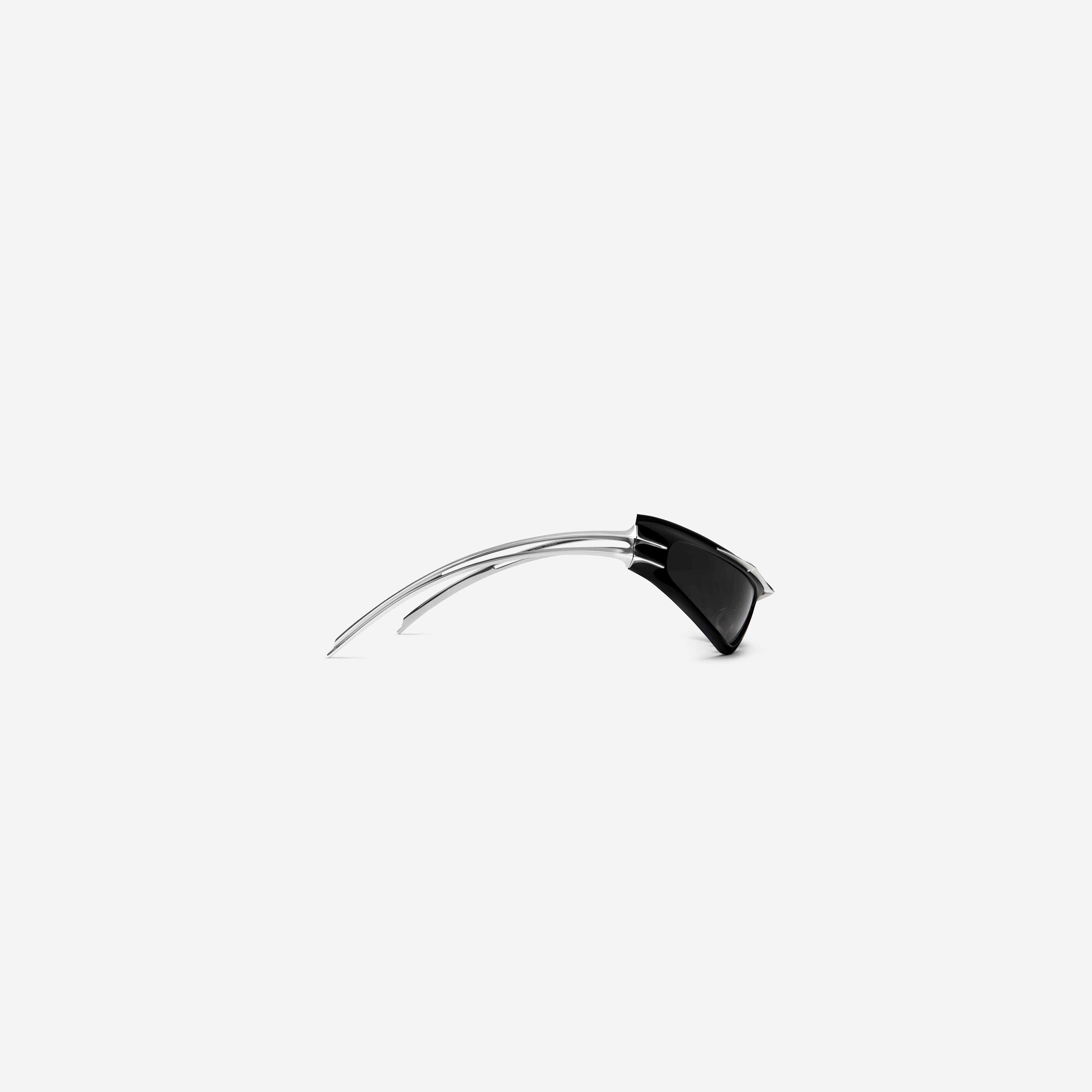 A detailed right view of Gentle Monster T2000 01 Black Mixed framed Wraparound sunglasses.