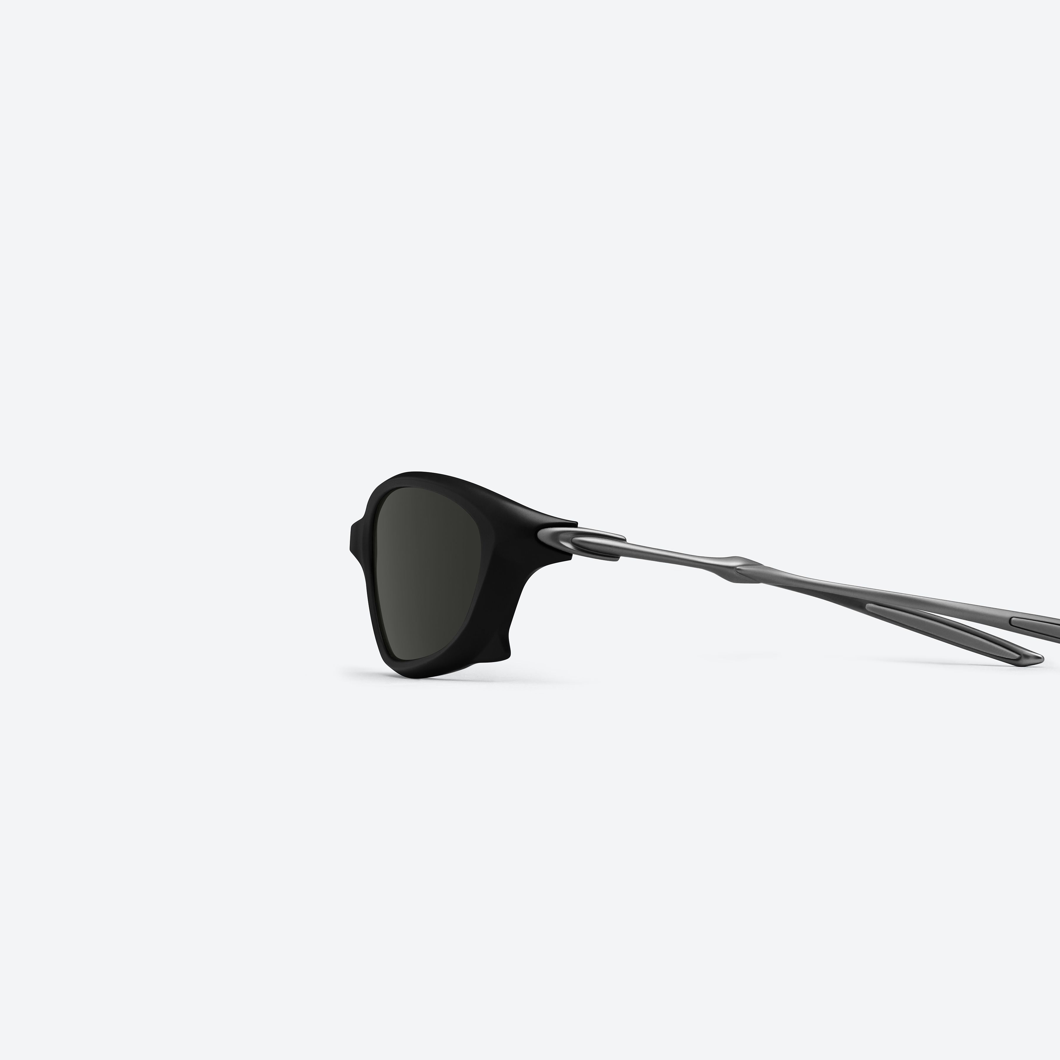 A detailed left view of Gentle Monster Turbo M01 Black Mixed framed Wraparound sunglasses.